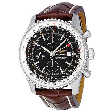 breitling navitimer world black dial stainless steel bracelet|breitling navitimer 1 41mm v7f.